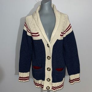 Cotton Country Oversized Button Up Knit Carlton Cardigan